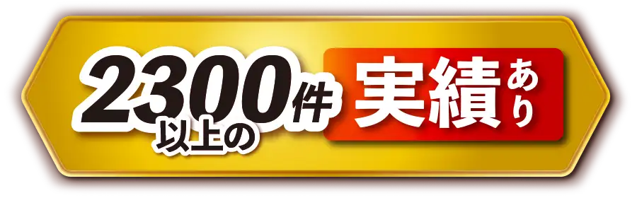 2000件以上の実績あり